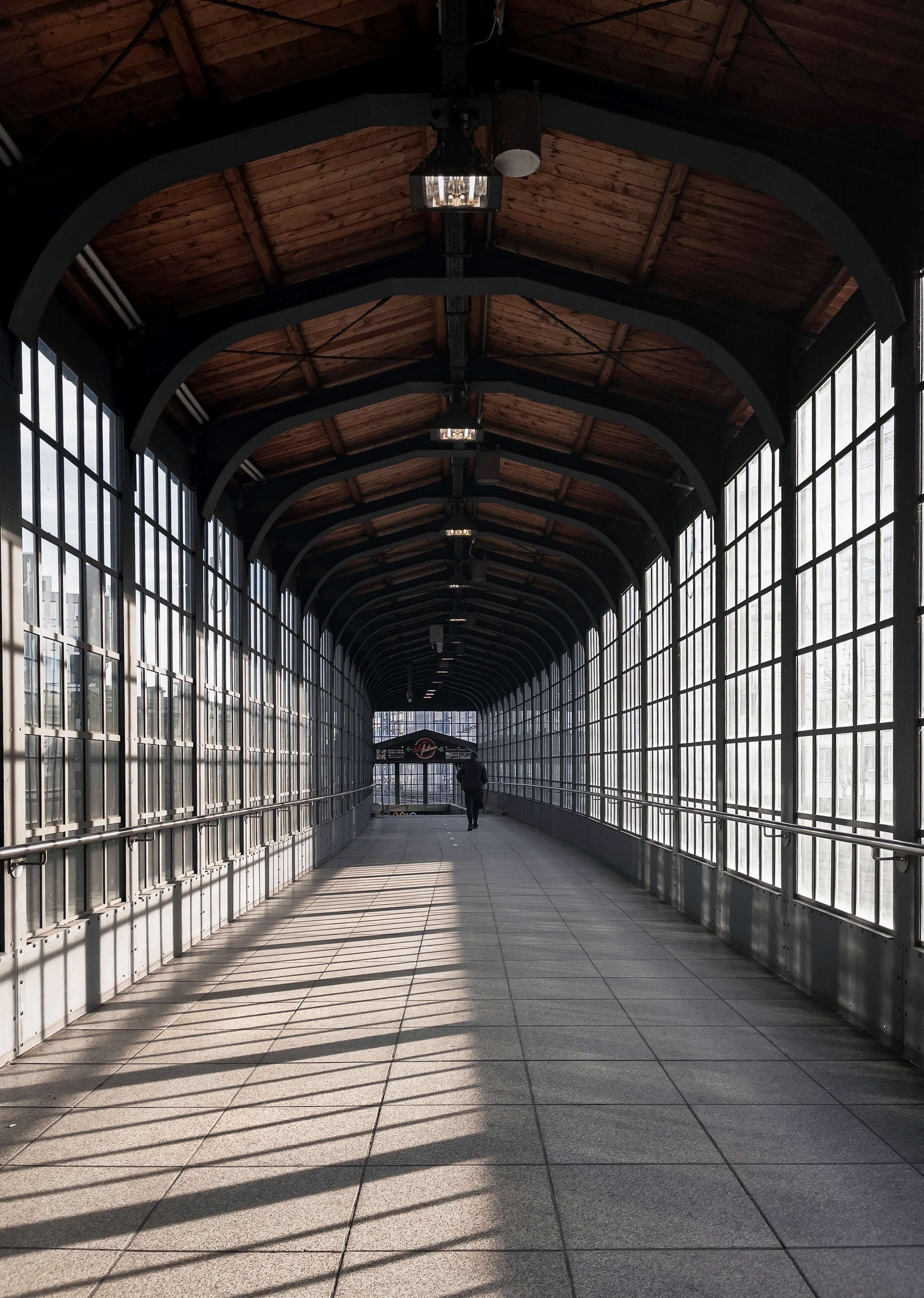 Tunnel with morning light image
